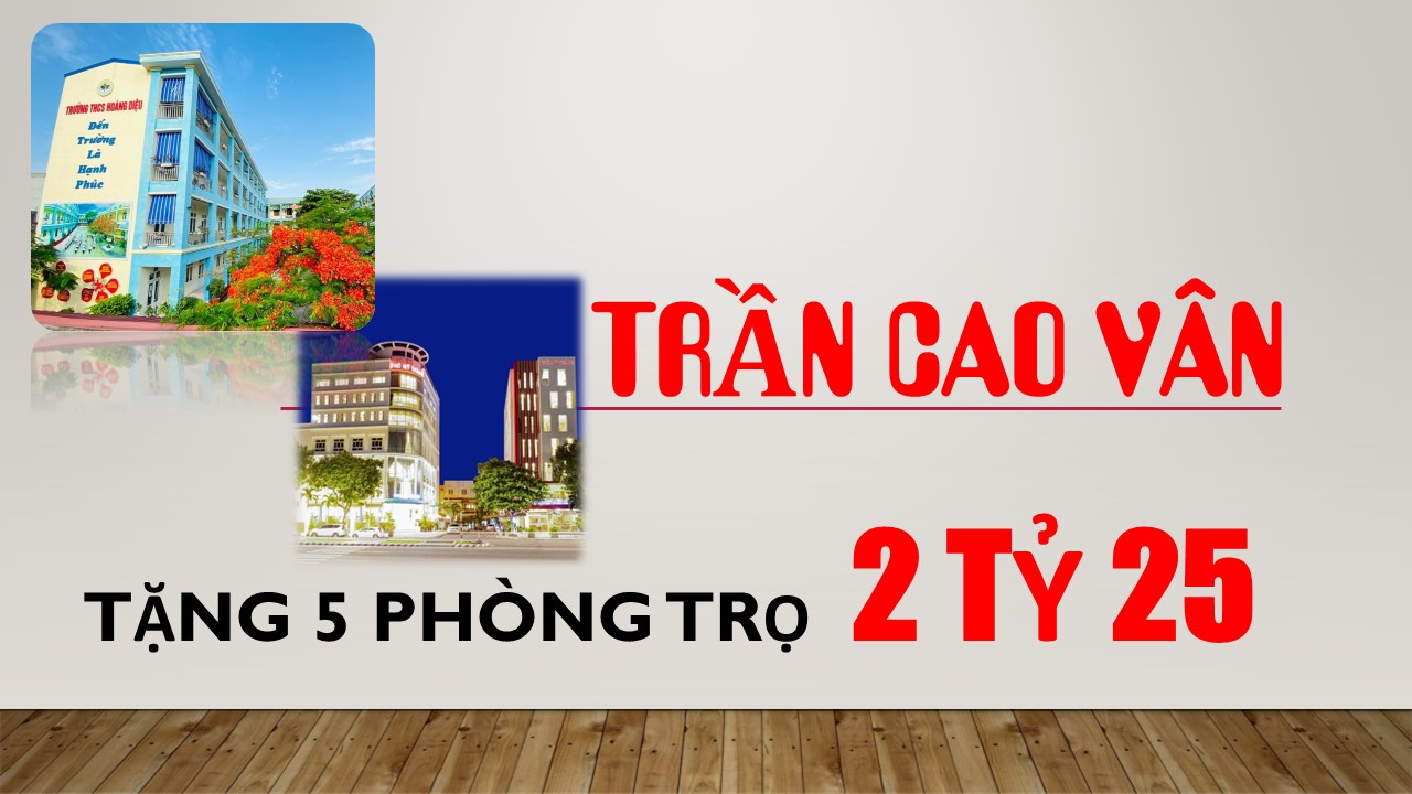 BÁN ĐẤT TẶNG TRỌ TRẦN CAO VÂN 3 PHÚT RA NGUYỄN TẤT THÀNH - Ảnh chính